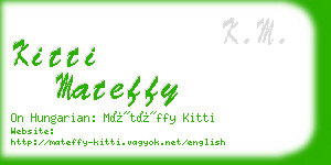 kitti mateffy business card